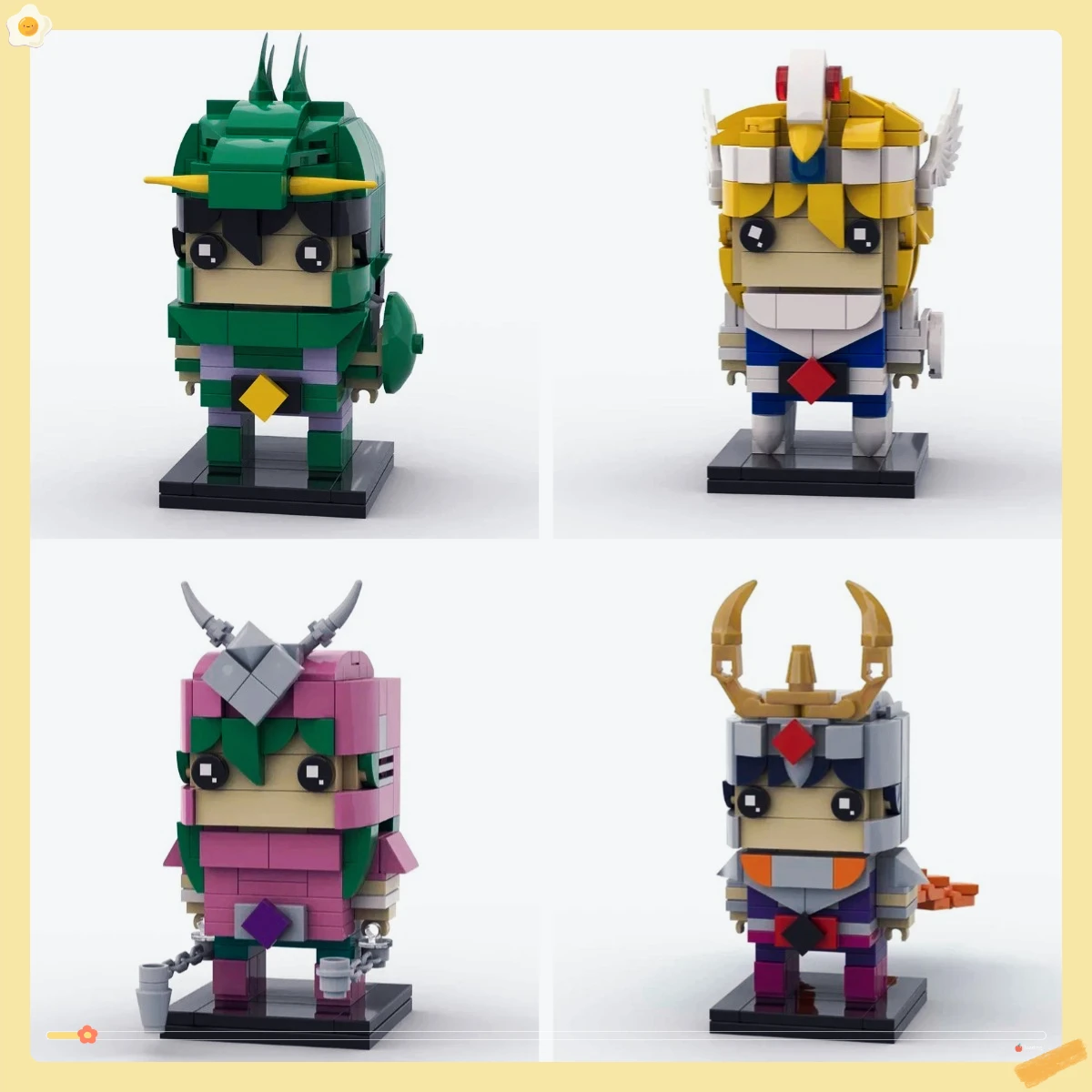 

Афина, Япония, аниме-фигурки DIYMOC Brickheadz Ikki Shiryus, строительные блоки, воин святых, Seiyaed Hyogas, экшн-фигурки, игрушки, подарки