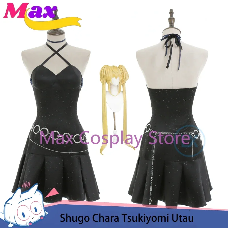 

Макс Аниме Tsukiyomi Utau Косплей Костюм Взрослая Женщина Платье Парик Аксессуары Хэллоуин Рейв Вечеринка Сексуальный Изысканный Костюм TX