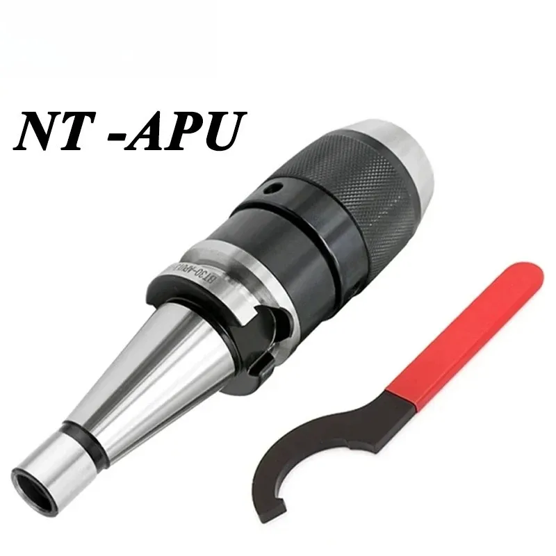 

1PC New NT30 NT40 APU13 APU16 Self-tightening chuck handle and Give a wrench for connecting drill chuck for CNC machine tools