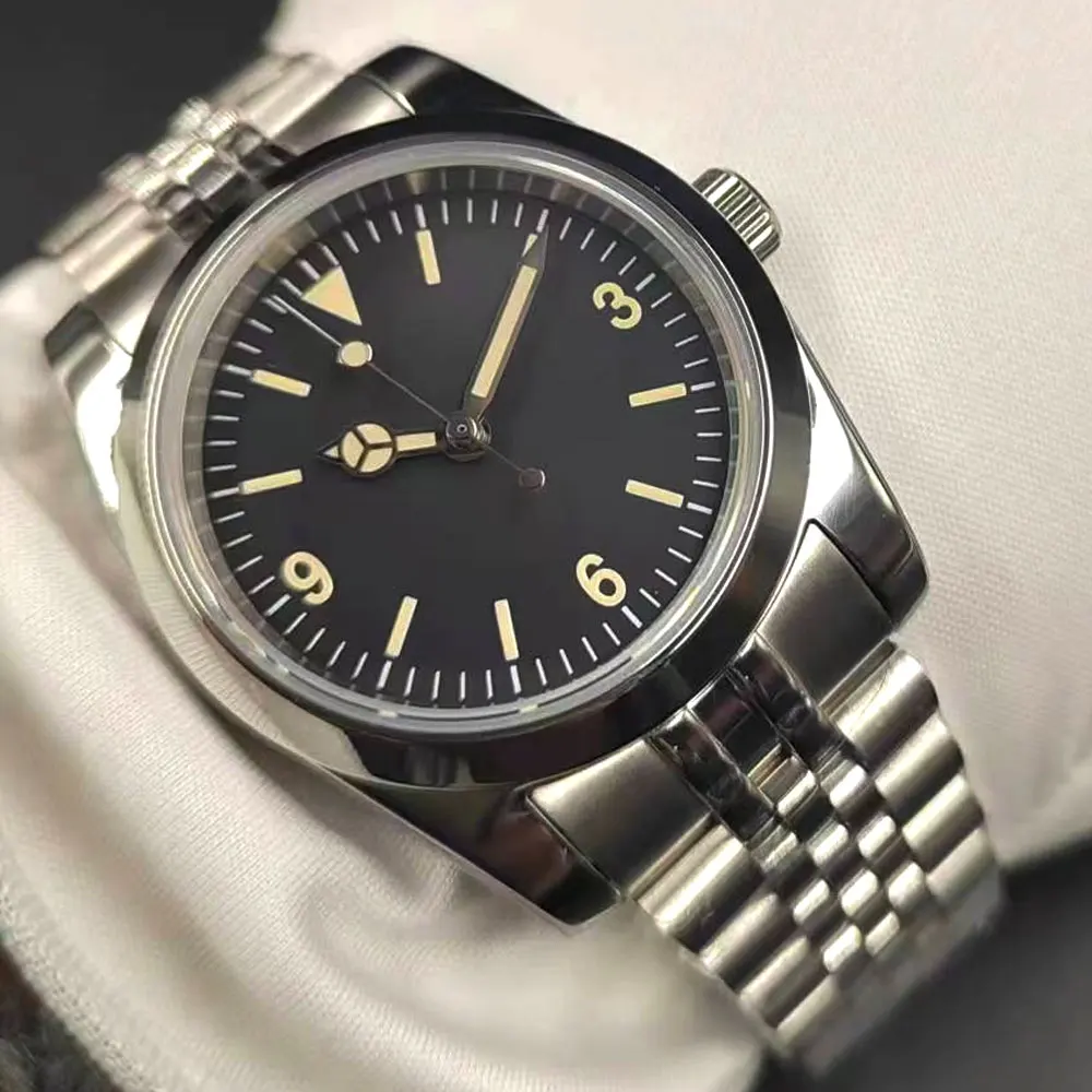 CORGEUT 36mm/39mm Jubilee Automatic Men Watch President Bracelet NH35A Movement Sapphire Crystal Green Luminous Dial