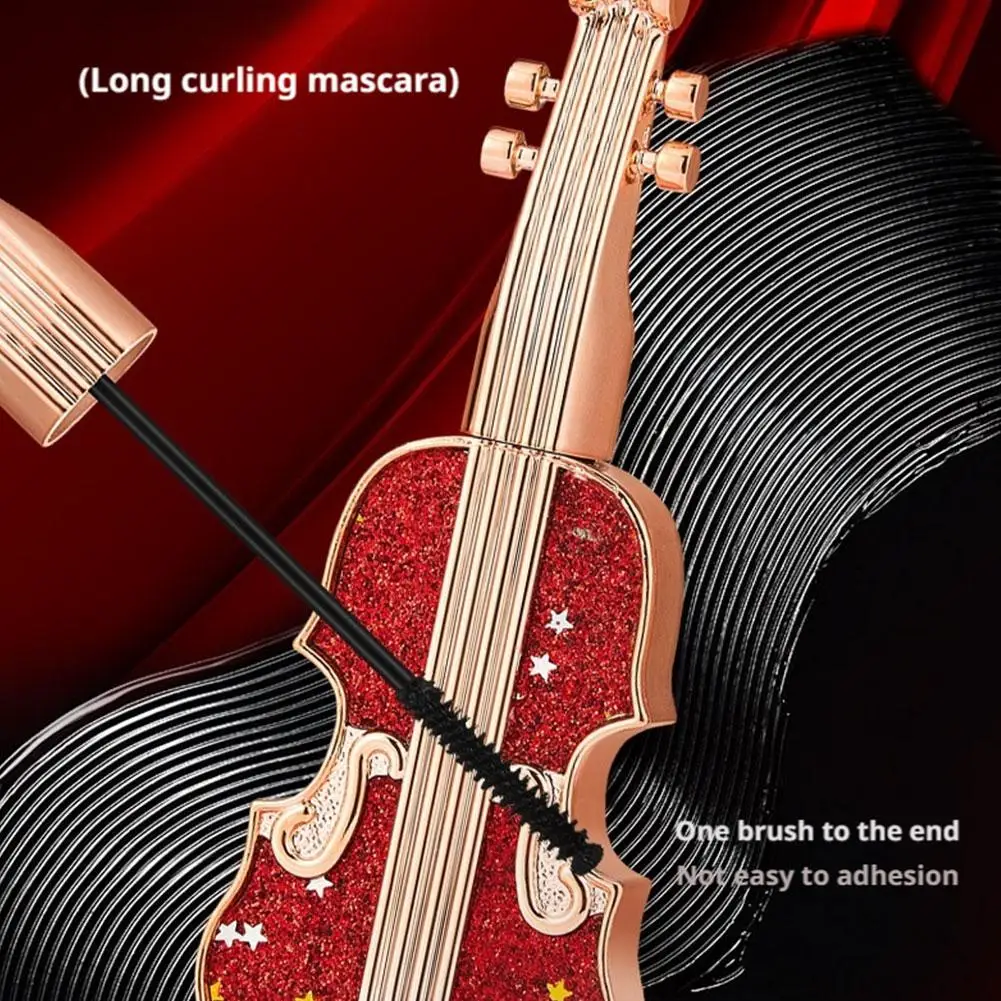 방수 땀 방지 마스카라 부드럽고 매우 탄력 있는 브러시 헤드 마스카라 바이올린 컬링 마스카라 슬림 컬링 쉐이핑