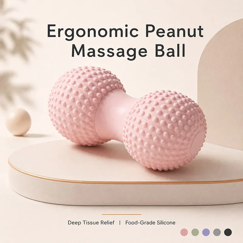 Peanut Fascia Ball Ergonomic Double Ball Massager for Neck Back Waist Foot Trigger Point Relief