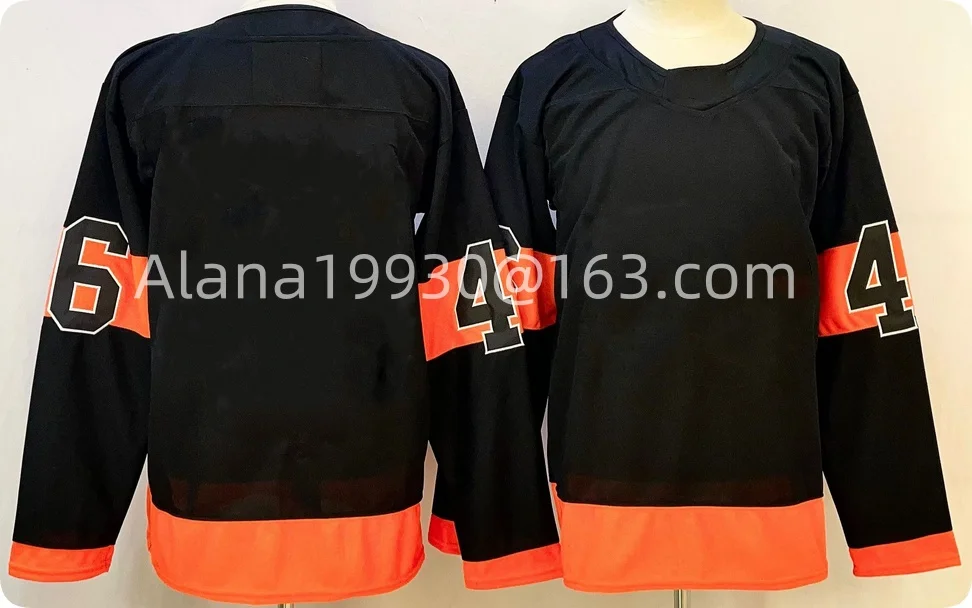 

Изготовленный на заказ новый стиль сшитого трикотажа Trevor Zegras MatWorld Michkov Travis Konecny Owen Tippett трикотажные изделия черный оранжевый