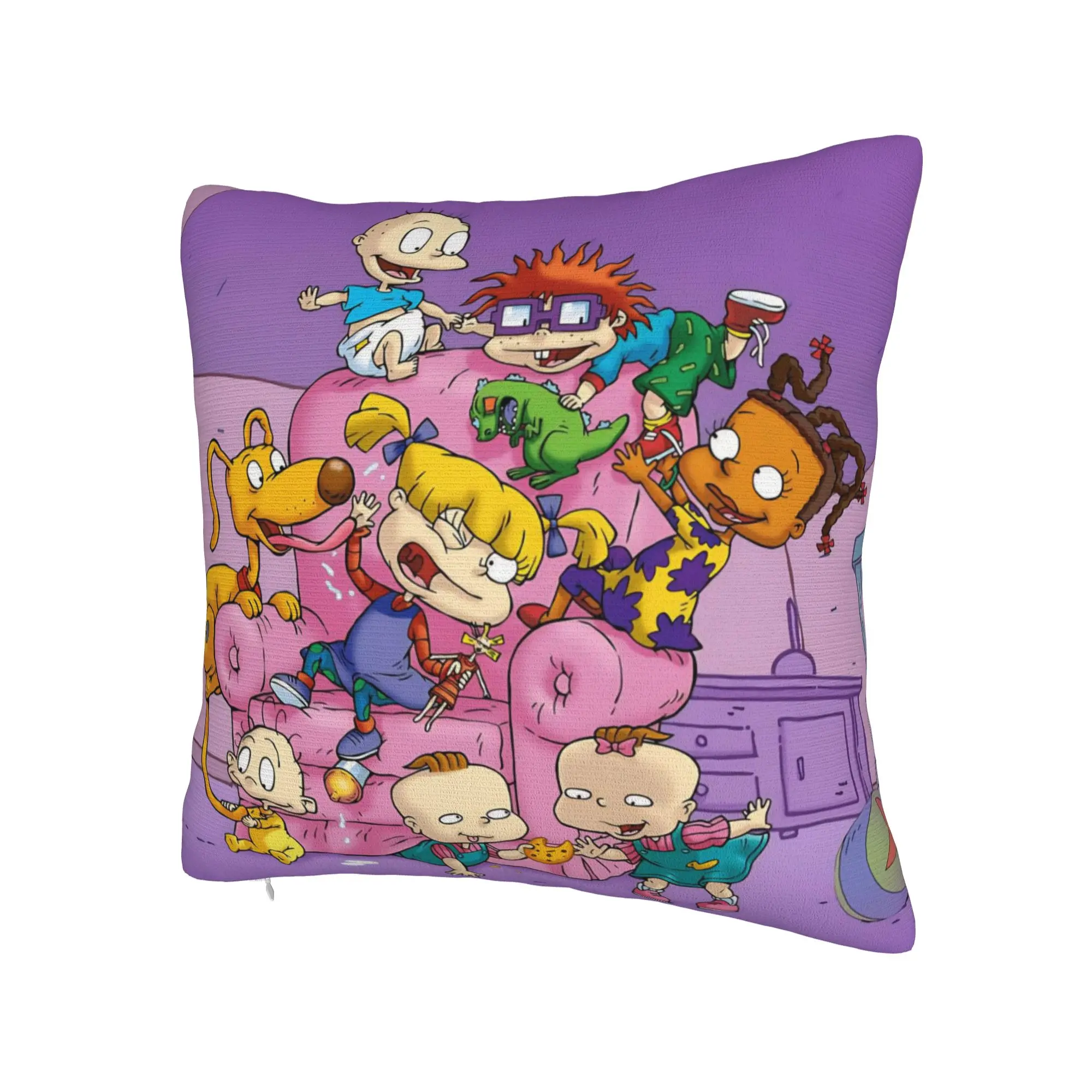 Cartoon R-Rugrats Pillow Covers Product Soft Cushion Cover Decoration  Pillow Case Cover Home Multi Size