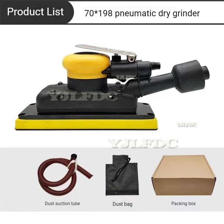 70mmx198mm pneumatic track sanding machine, square air sanding machine, car putty metal polishing machine  pneumatic