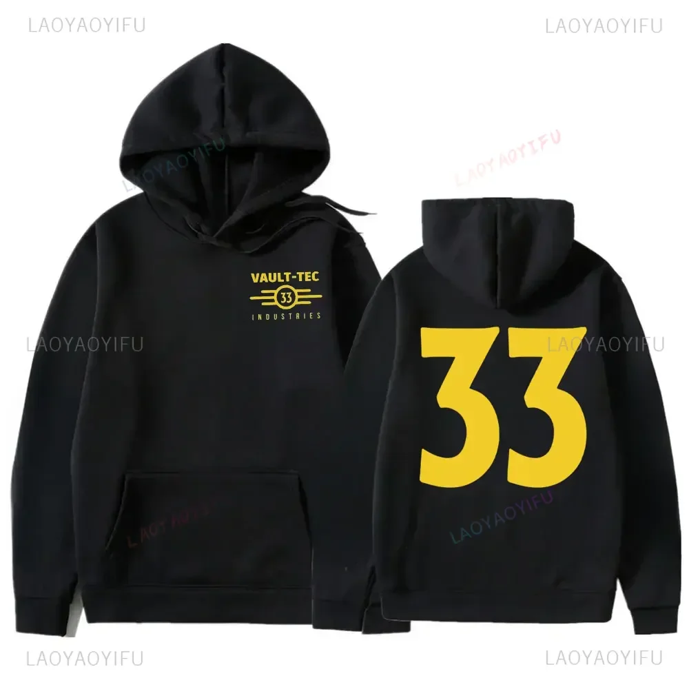 Fallouts TV Hoodie Vault 33 Unisex Long Sleeve Winter New in Hoodies & Sweatshirts Sweatshirt Men Clothing Retro Vintage Hoodied