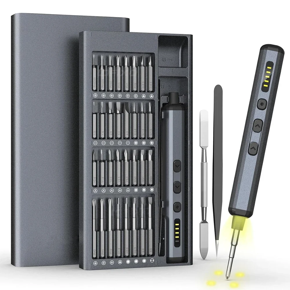 72 in 1 Electric Screwdriver Set 64 Magnetic Bits Cordless Rechargeable Power Screwdriver Repair Tool Kit for Electronics PC RC