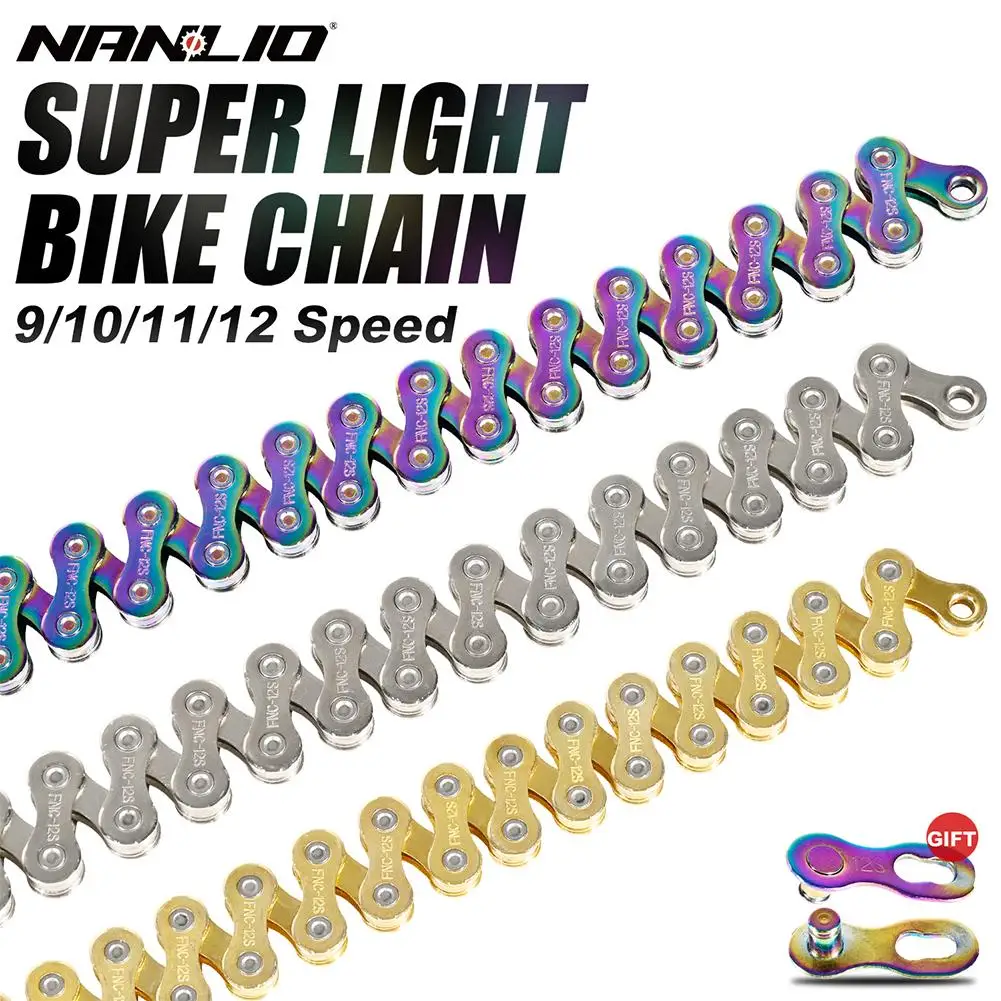 

Bicycle Chains 8/10/11/12 Speed Ultra-light Colorful Hollow Mtb Bike Road Bike Chains Cycling Accessories