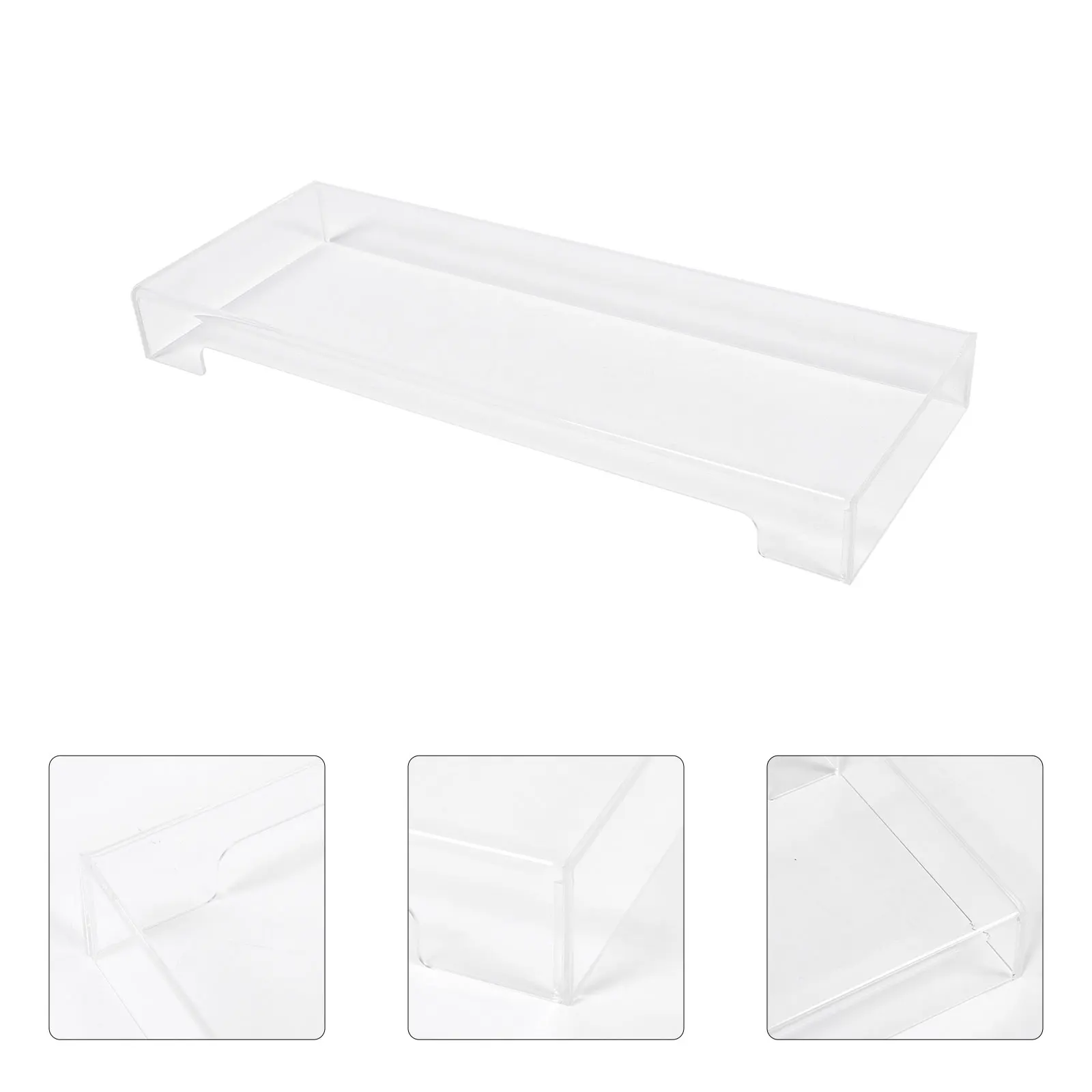 

Transparent Keyboard Cover 475x175x48mm Acrylic Protector Waterproof Dustproof Clear Case For Mechanical Keyboards Home Office