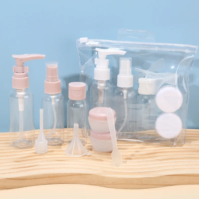 8 Stück Reise-Sprühflasche in Flaschen, Shampoo, Bad, Gel, Lotionsflasche, tragbare Reiseflasche