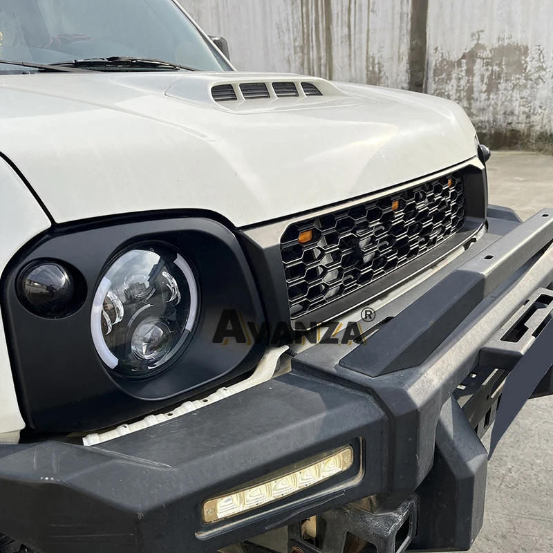 Front Grille With Light headlight Light frame Auto Parts Fits For 2007-2011/2012-2018 Suzuki Jimny