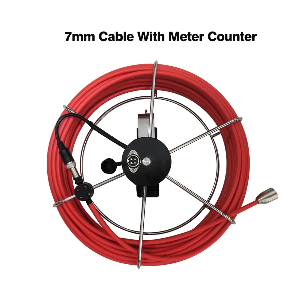 

Кабельная катушка 7 мм со счетчиком метров, головка камеры 512 Гц для проверки канализационных стоков, аксессуары для эндоскопической камеры, замена TIMOOK