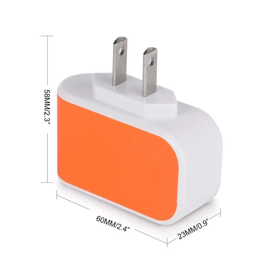 شاحن جداري LED متعدد الوظائف ، شواحن 3USB ، شاحن سفر ، AC-، V