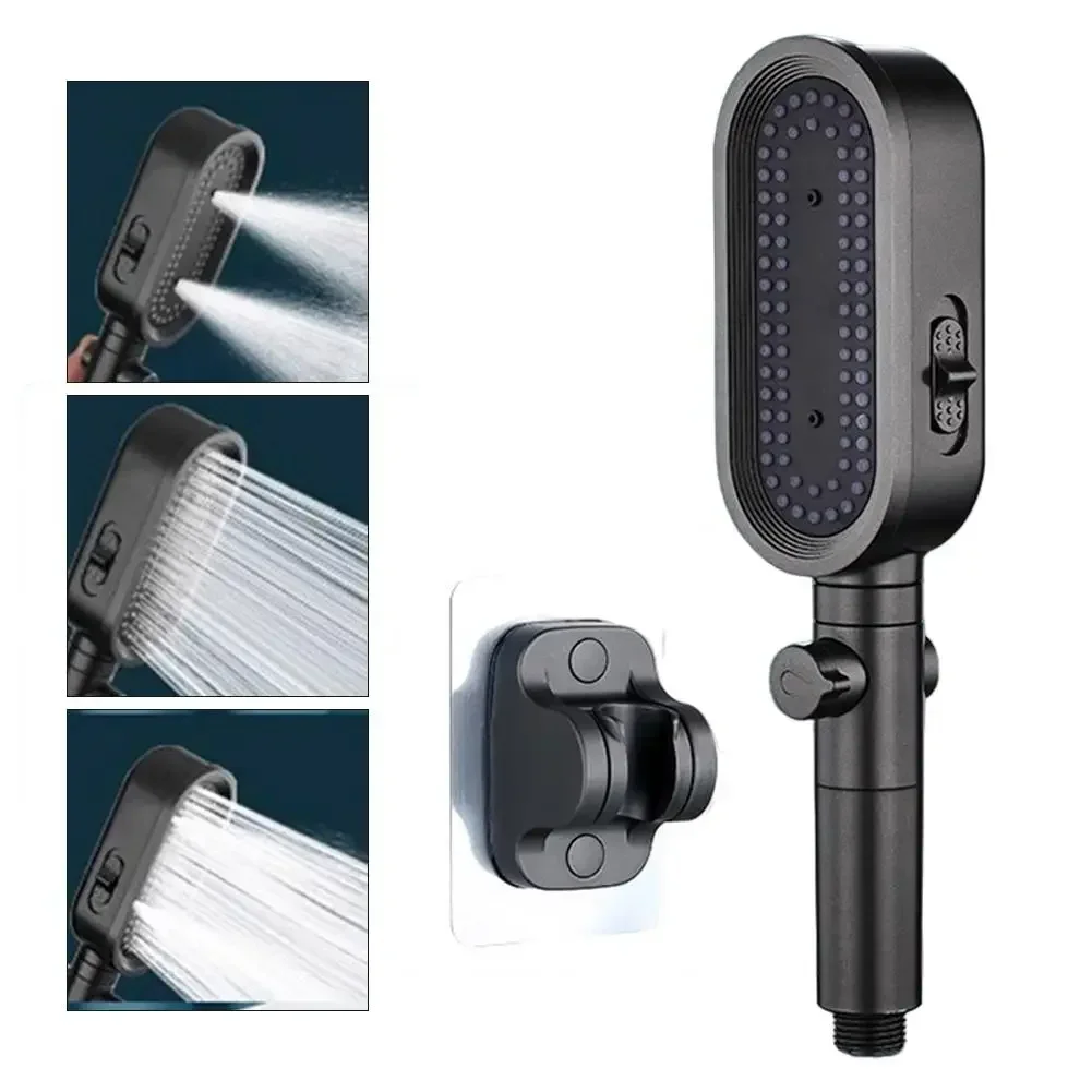 

2pcs/set Shower Head With Base High-Pressure Handheld Showerhead With Filter Base Enhance-Experience Bathroom Shower Equipment