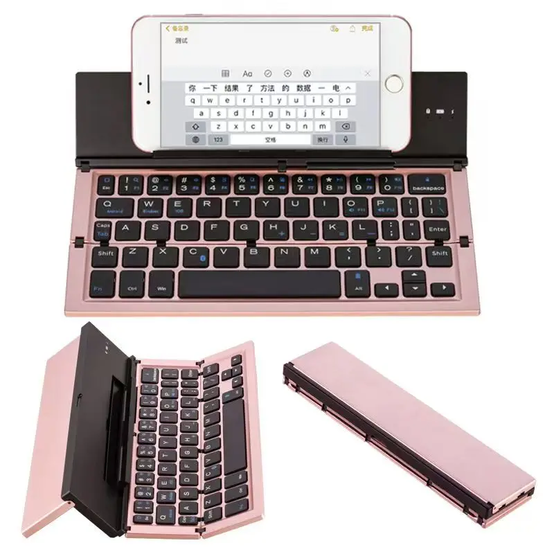 Portable Wireless Keyboard Bluetooth-Compatible Foldable Keyboard MiniFolding Keypad for Ios/android/windows Laptop Tablet Phone