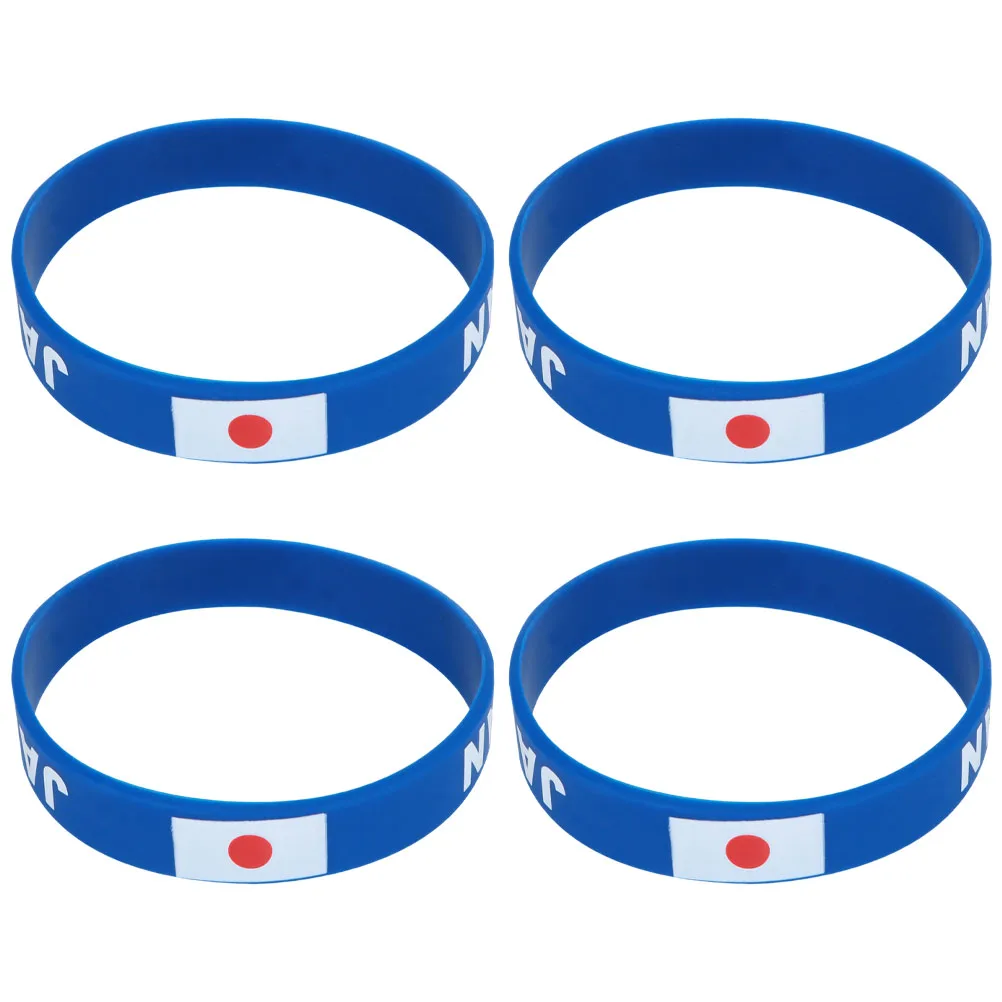

4 Pcs Silicone Bracelet Cloth Wristbands for Events Commemorate Arm Silica Gel Chain Bulk Bracelets