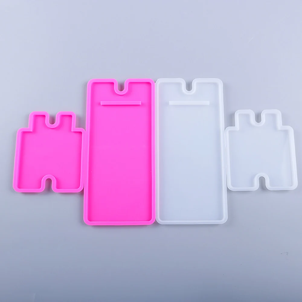 Silicone world Cellphone Bracket Holder Crystal Epoxy Resin Mold Handmade Mobile Phone Stand Silicone Mold DIY Crafts Making