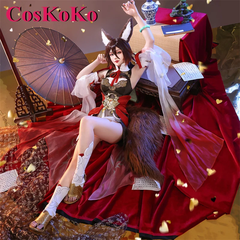 CosKoKo Tingyun Cosplay Game Honkai: Star Rail Costume Sister Fox Fairy Gorgeous Sweet Combat Dress Halloween Role Play Clothing