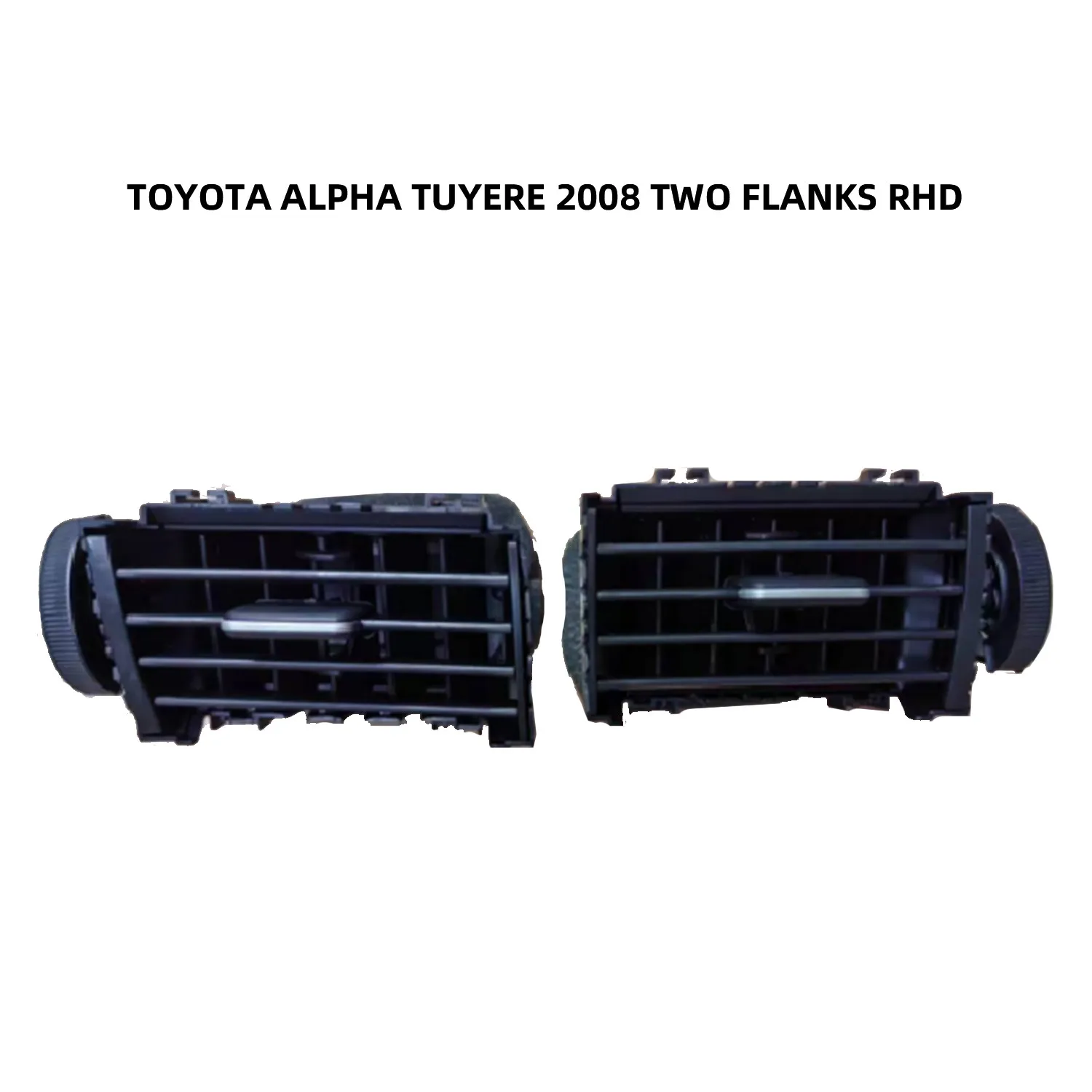 Ventilateurs de sortie de climatiseur de voiture, A/C, adapté pour Toyota Alphard 2008, panneau Prada, réaménagement de ventilation (RHD)