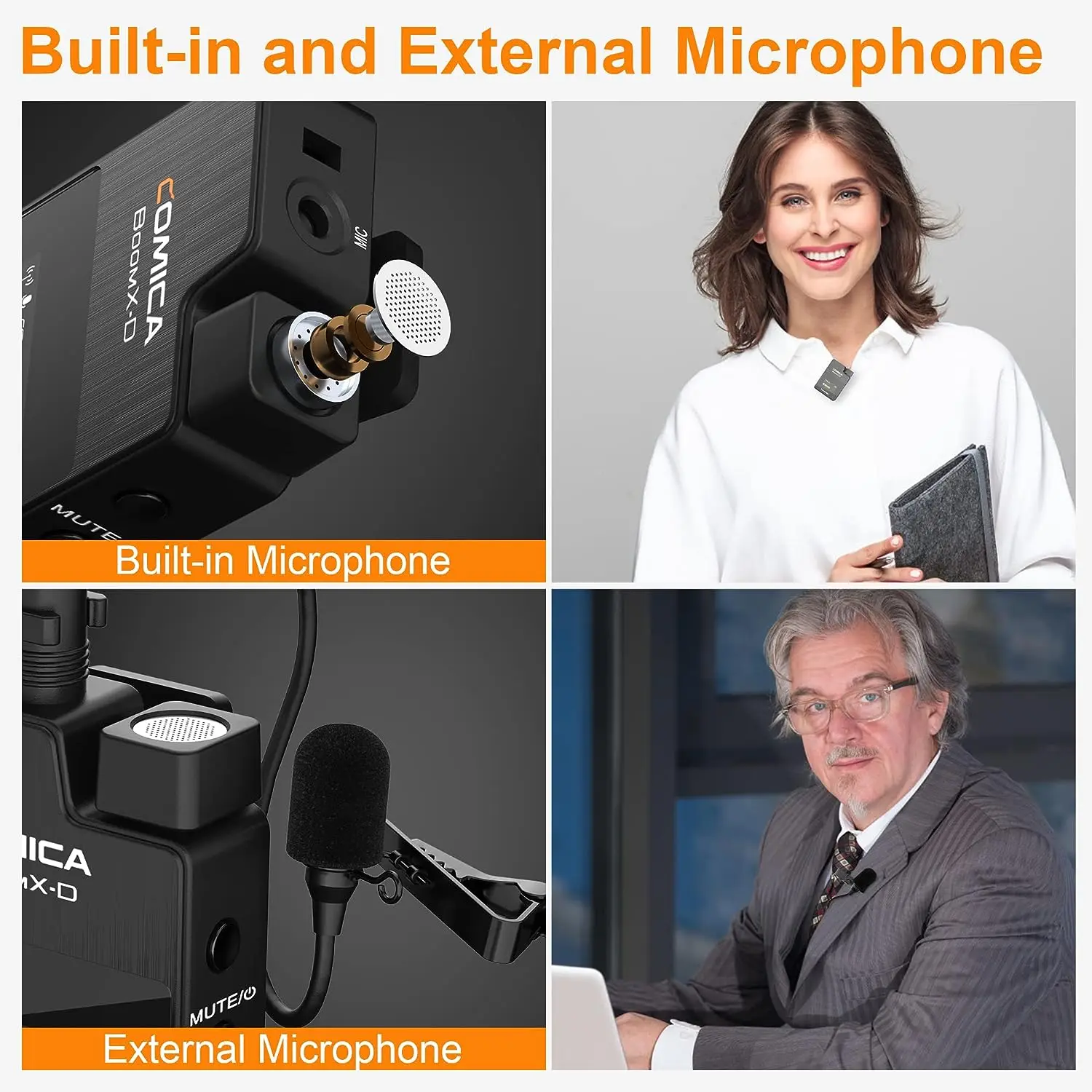 Comica Boomx D1 D2 Pro Lavalier Draadloze Microfoon Systeem 2.4G Smartphone Dslr Camera Interview Youtube Vlog Mini Studio Mic