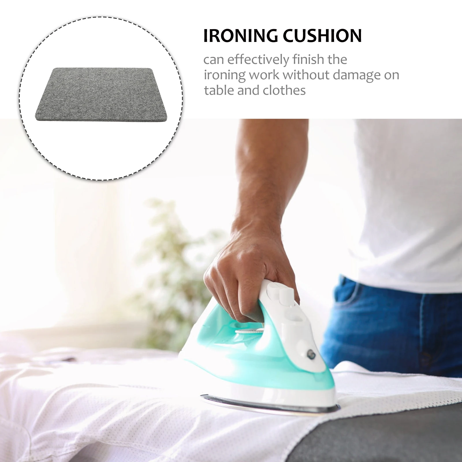

Wool Felt Tabletop Ironing Cushion High Ironing Accessories Temp Resistant Pad Lightweight Sewing Tools Accessories