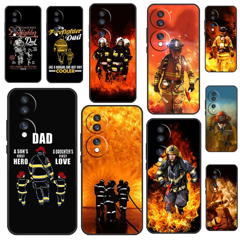 حافظة رجال الإطفاء Heroes لهاتف Honor 200 Pro 50 70 90 X8a X9a X8 X9 X8b X9c X9b Honor Magic 7 Lite 5 6 Pro