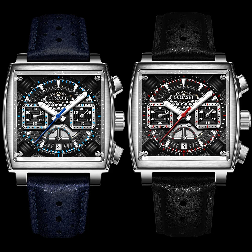 남성용 기계식 시계 다기능 크로노그래프 7750 시계 40mm 사파이어 스포츠 방수 손목시계 (7750 무브먼트)