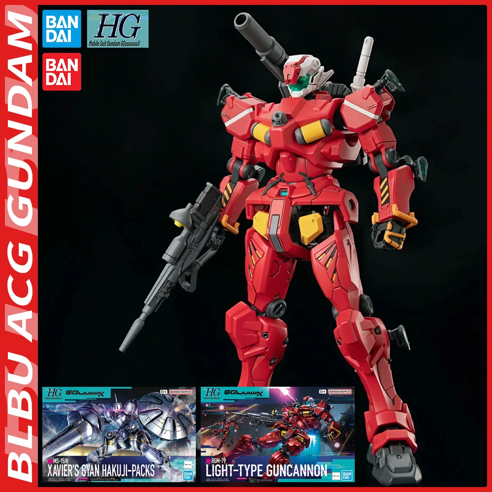 

BLBU Original Bandai 1/144 HG MSGG RGM-79 LIGHT-TYPE GUNCANNON MS-15/H XAVIER'S GYAN HAKUJI-PACKS Anime Figure Assembly Model