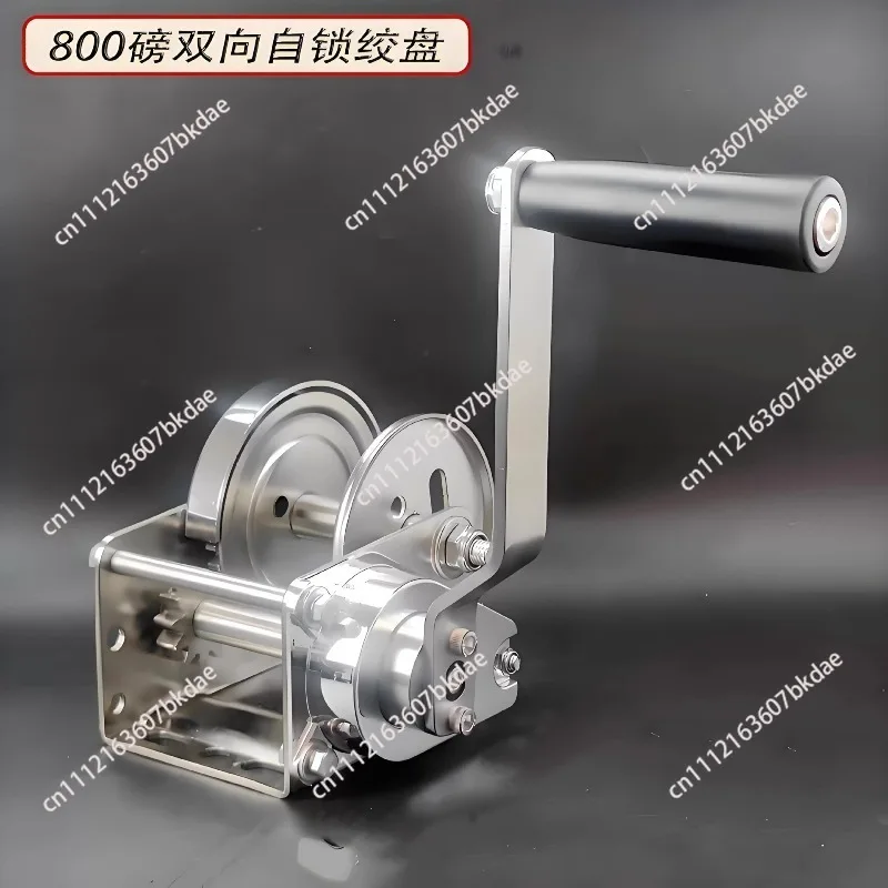 304 Stainless Steel Self Locking Hand Winch, Dual Direction Manual Hoist Winch for Boat Trailer
