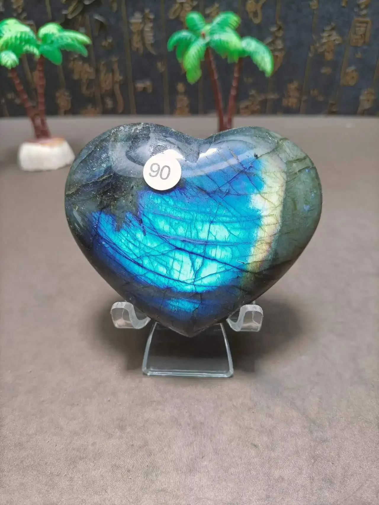 Natural Madagascar Energy Labrador Heart Type Reiki Specimen, Display Gift for the New Year