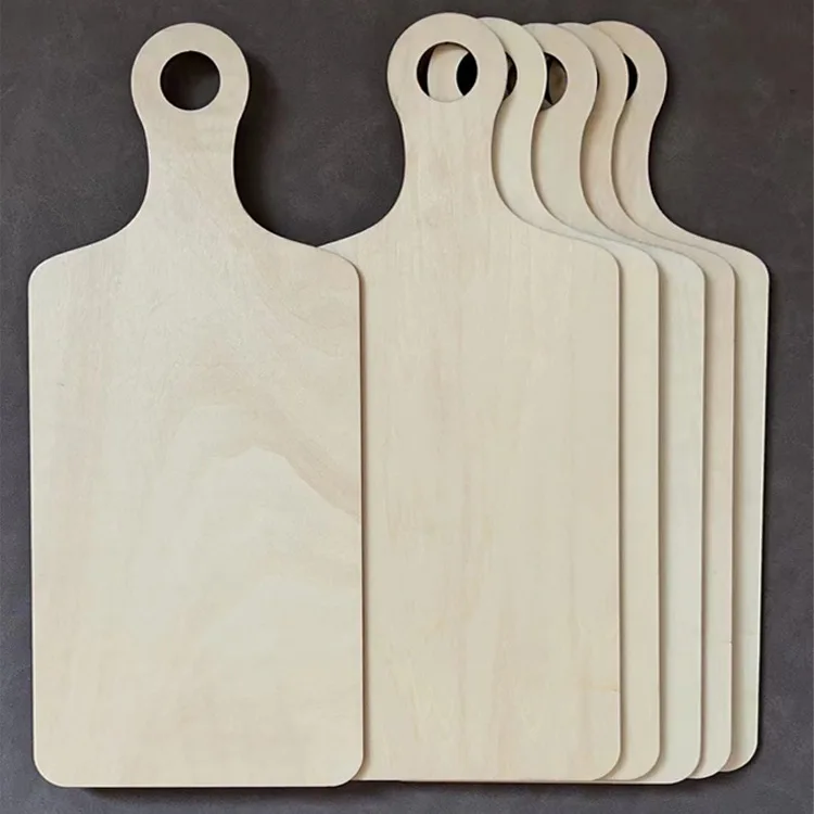 

Wooden Chopping Board Kitchen Side Dish Board With Handle Wooden Paddle Chopping Board DIY Vegetable Decorative Wooden Board