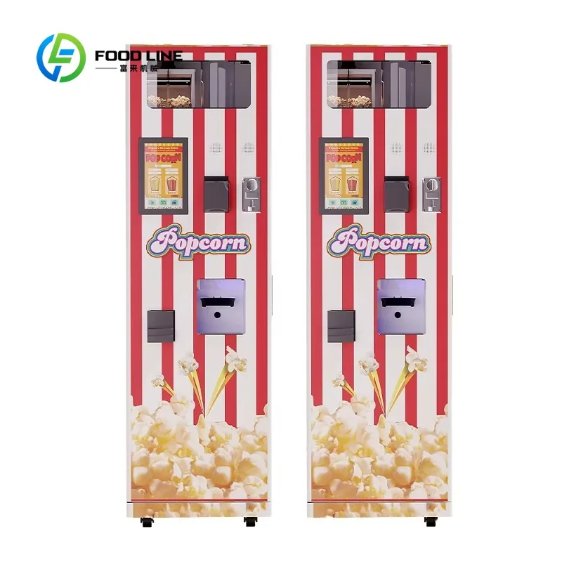 Hot Air Flavored Popcorn Maker Customized Fully Automatic Coin-Operated Vending Machine QR Code Payment Retail Shopping Malls
