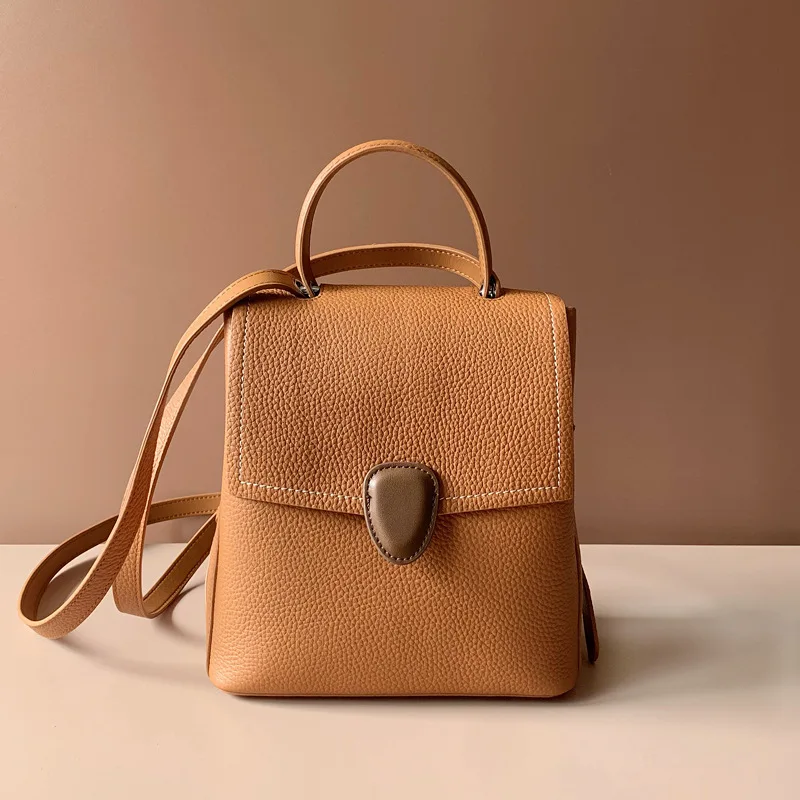 2025 frauen Kopf Rindsleder Schulter Rucksack Lässige Mode Leder frauen Tasche Außenhandel Tasche Hohe Qualität Berühmte Luxus Marke
