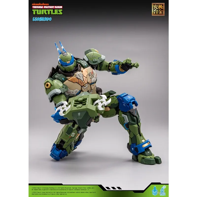 히트보이즈 정품 틴에이지 뮤턴트 닌자 터틀즈 레오나르도 메카 완성품 모델 합금 완성품 액션 피규어 수집품