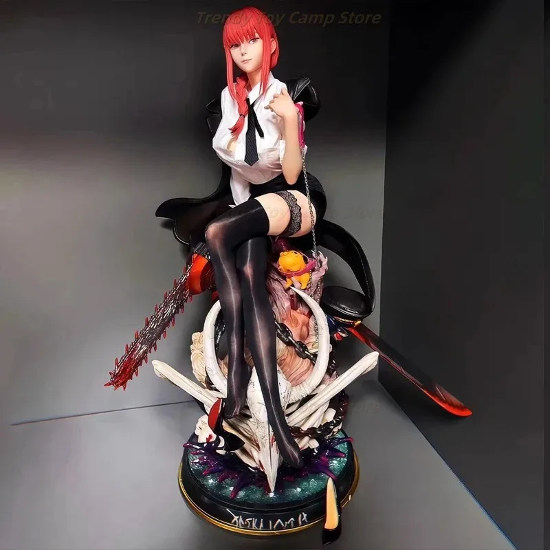 

46 см/18,11 дюйма, человек-бензопила Makima, аниме-фигурки, сексуальная девушка, статуя из ПВХ, настольный орнамент, коллекция, модель, игрушки, подарки