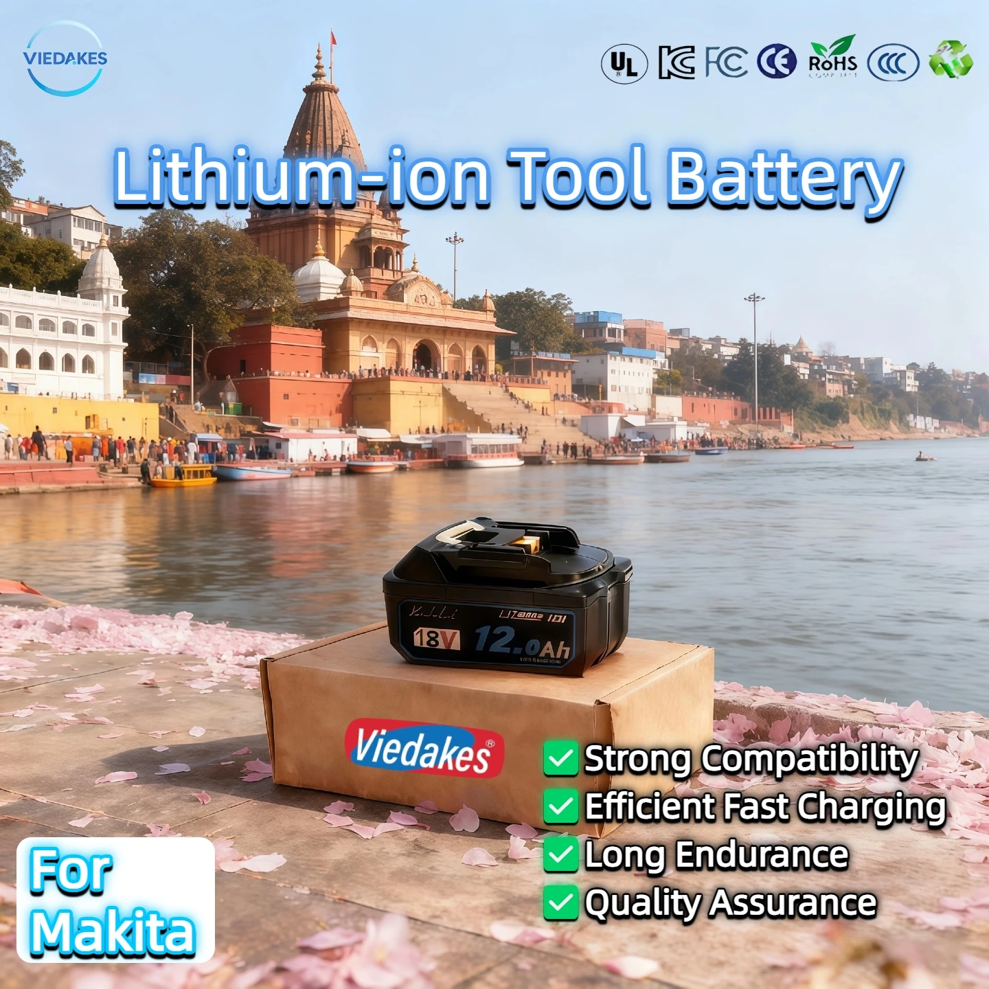 

Original for Makita battery, 18V 6.0Ah rechargeable battery, replacing Makita BL1830BL1840BL1850BL1860B, power tool battery