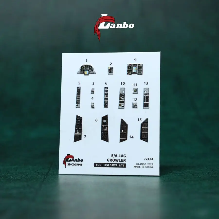 Lanbo Models E/A-18G GROWLER 72134 FOR HASEGAWA 1:72 3D Cockpit