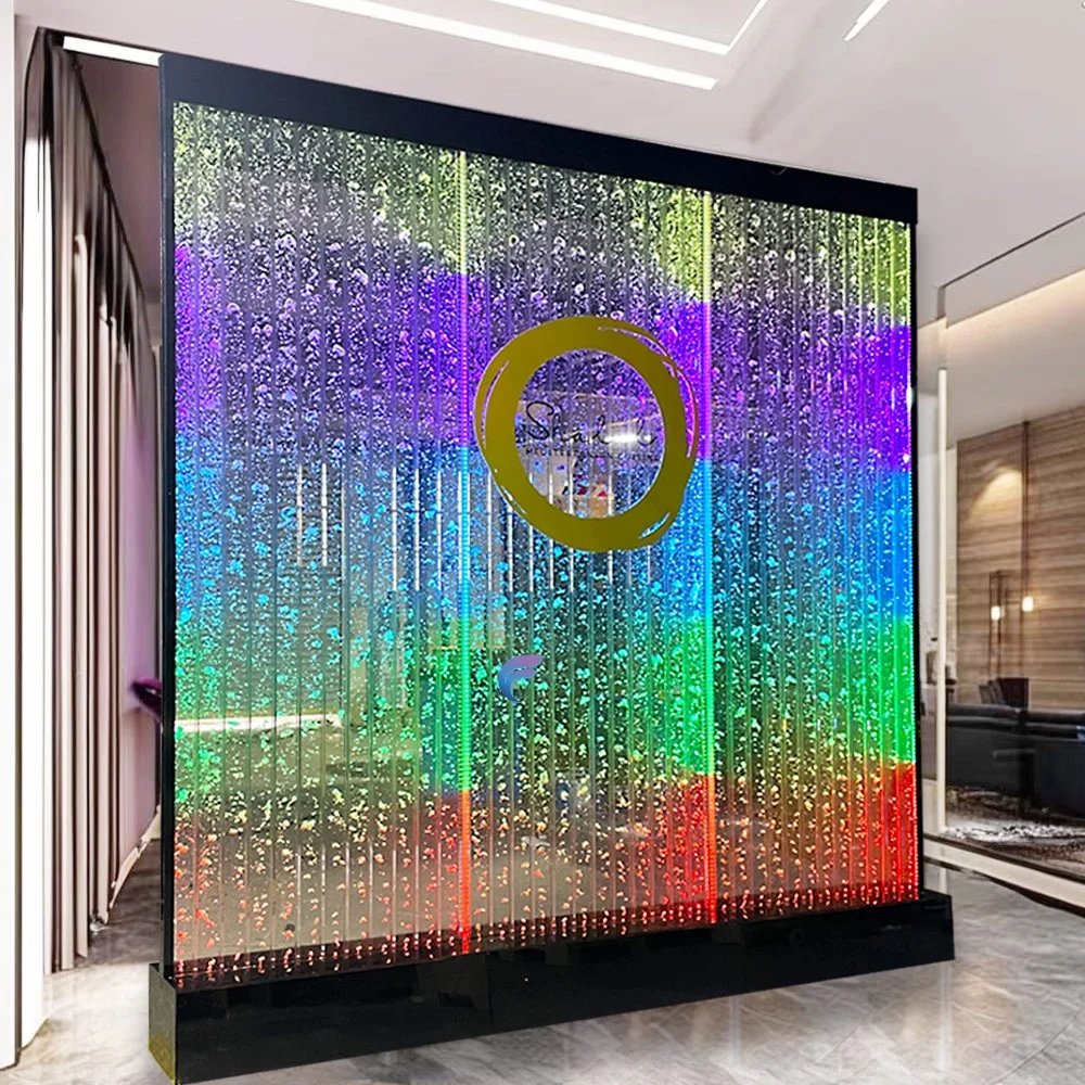 Personnalisation. Séparateur de pièce d'écrans modernes, panneau à bulles d'eau Led pour séparation de pièce de séparation murale de Spa