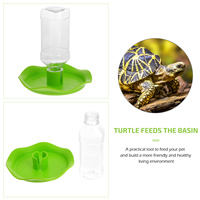 1pc Reptile Bowl Pet Fountain Water Bowls for Turtles Lizards Tortoise Automatic Feeder Easy Clean Durable Plastic Dispenser