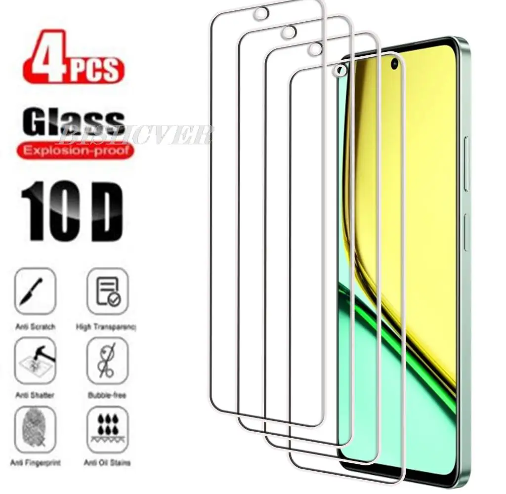 4Pcs Tempered Glass For Realme C67 5G 6.72