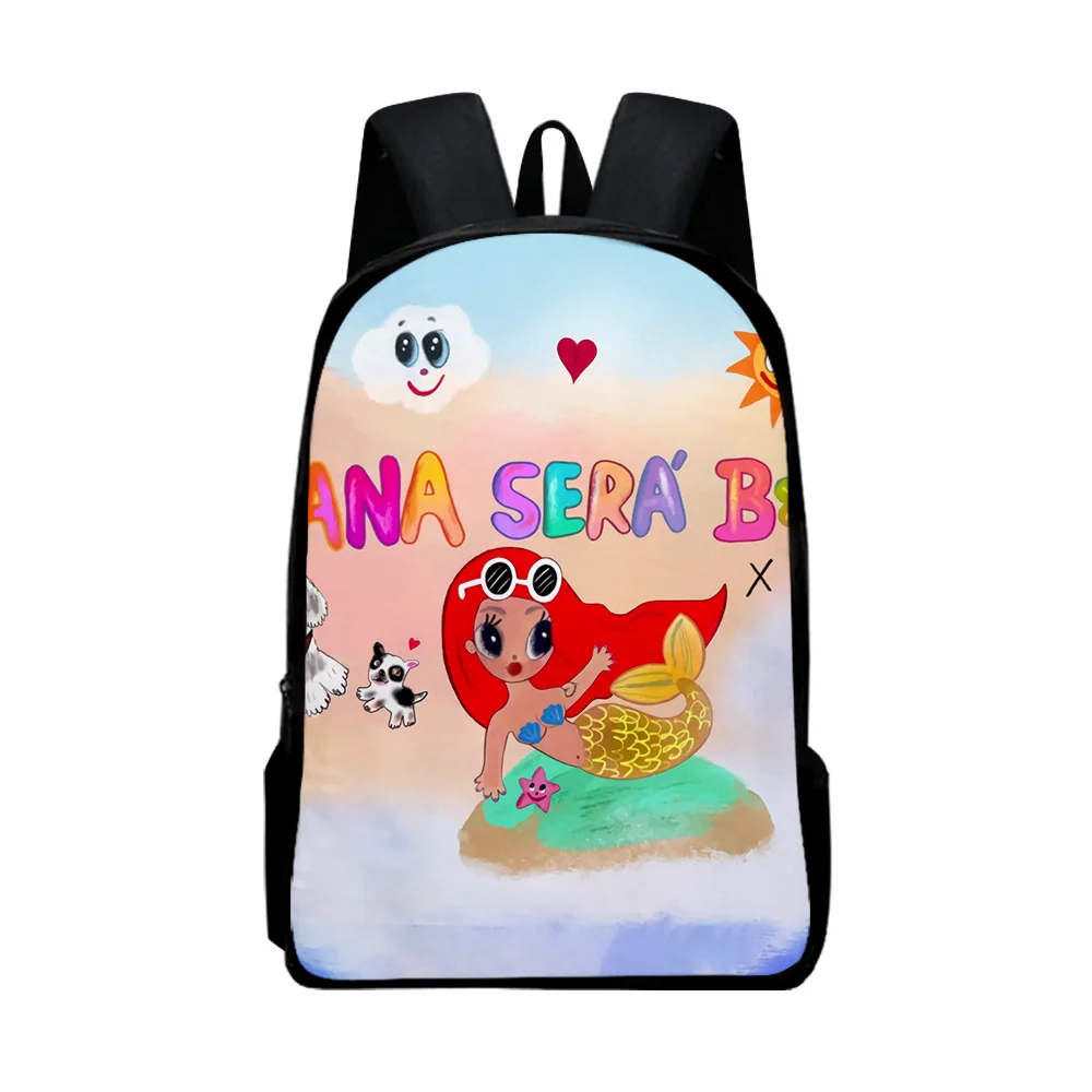 

Harajuku Novelty Manana Sera BonitoI Notebook Backpacks pupil School Bags 3D Print Oxford Waterproof Boys/Girls Laptop Backpacks