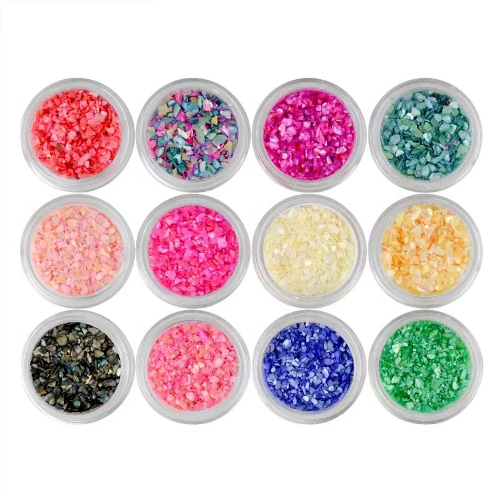 12Pcs Nail Powder Kit Fashion Customizable Manicure Decorations for Natural Or Artificial Nails Nail Polish Powder