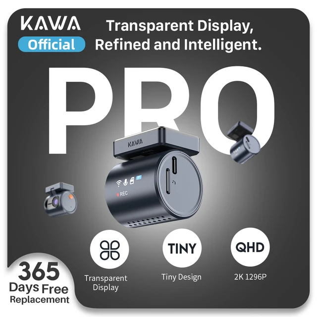 Kamery samochodowe 2K KAWA MINI 3 Pro DVR Tiny Dash Cam 24 Parking Auto Video Recorder WiFi APP Voice Control Car dashcam