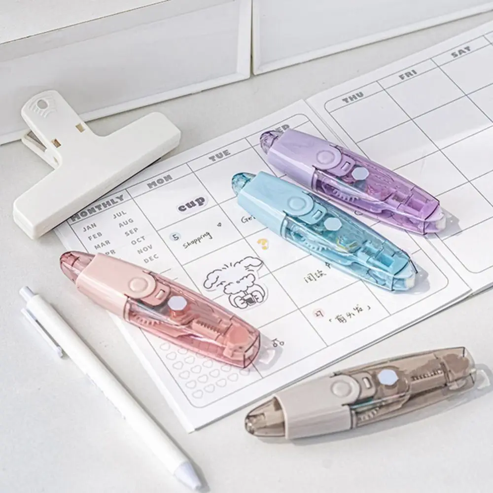 DIY Scrapbooking Double Sided Adhesive Replaceable Core Press Type Glue Tape Dispenser Pen Shape Glue Pen School Office