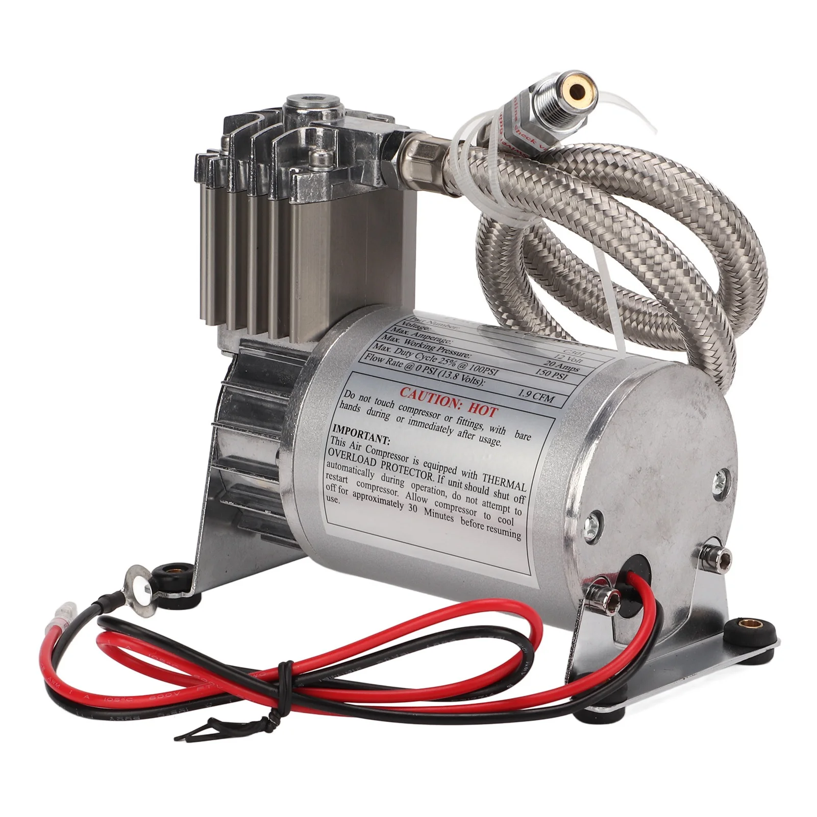 Universal Heavy Duty Air Compressor 12V 20A 150 Psi For Trucks Car Train Horns Suspensions SUV RV Boat Pick Up Accessories