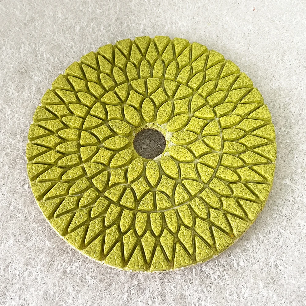 5Pcs 5-Steps Diamond Polishing Pad Flexible Wet Use Premium Diamond Polishing Tool For Grinding Marble Granite Concrete Floor