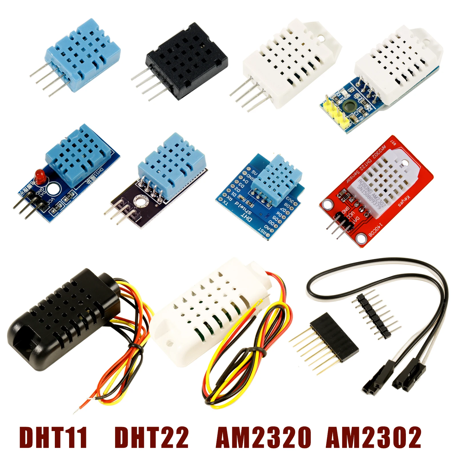 Płytka modułu cyfrowego czujnika temperatury i wilgotności + PCB dla Arduino o bardzo niskim poborze mocy, wysokiej precyzji DHT11 DHT22 AM23