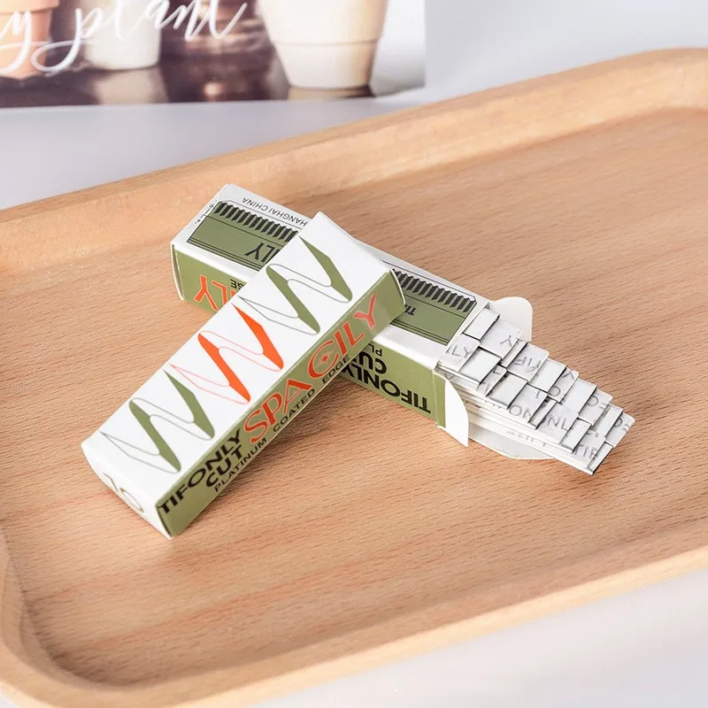 장식 눈썹 블레이드 10개 스테인레스 스틸 눈썹 면도기 눈썹 칼 메이크업 아티스트 면도기 눈썹 칼 미용 도구