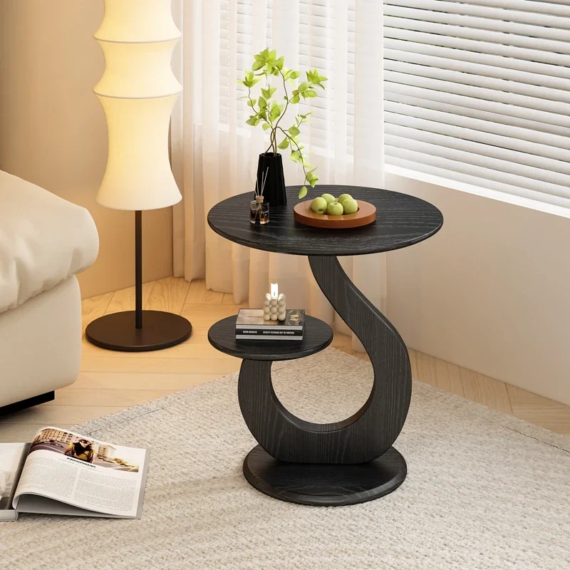 Table d'appoint de canapé minimaliste italien, style nordique de luxe, pour salon, Table basse ronde de styliste, meubles de maison en bois, Tavolino FYST