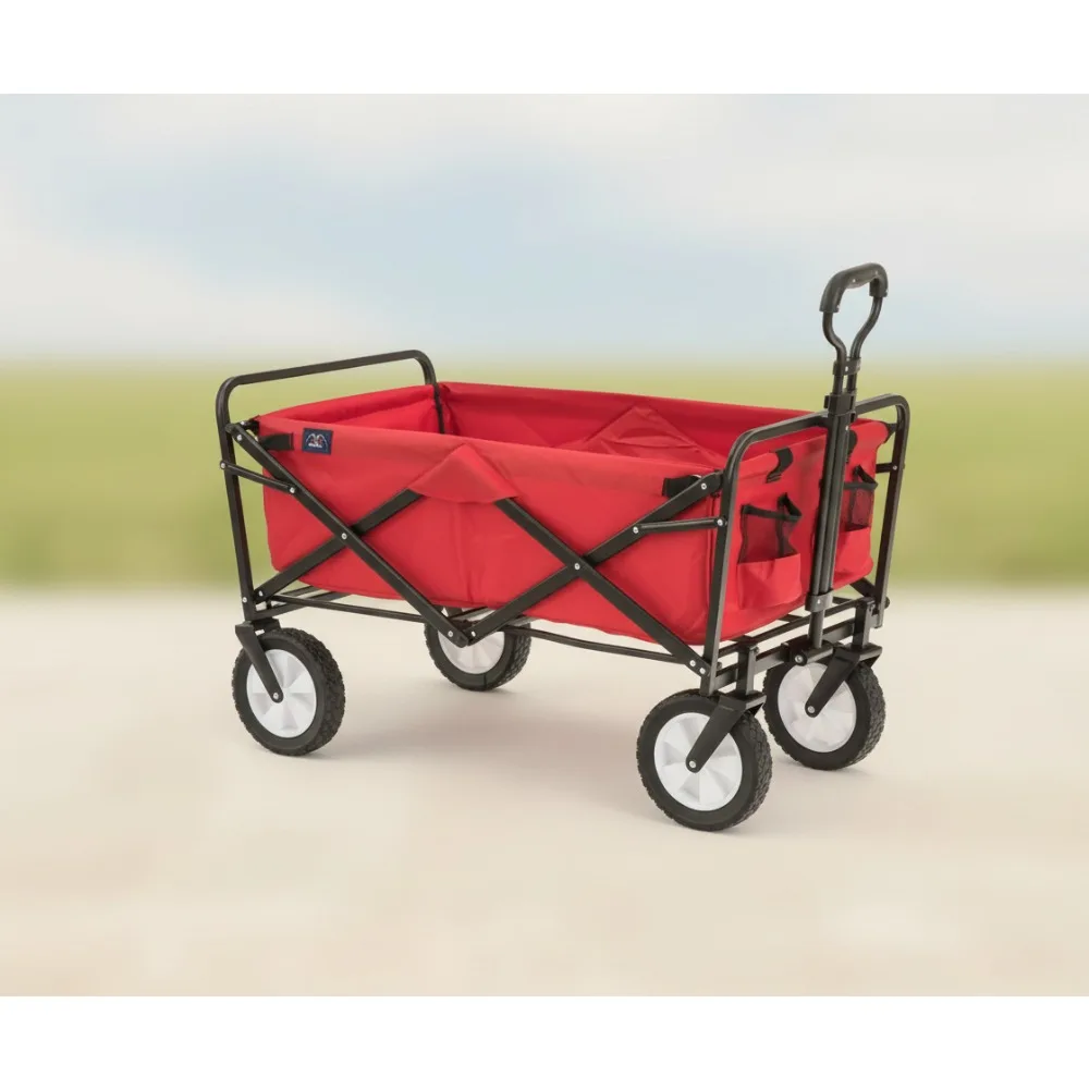 

Heavy Duty Steel Frame Collapsible Folding Wagon Cart 150LB Capacity Outdoor Camping Garden Utility